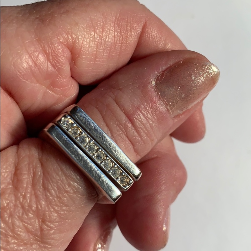 Sterling Silver Guess Rings (3 piece)